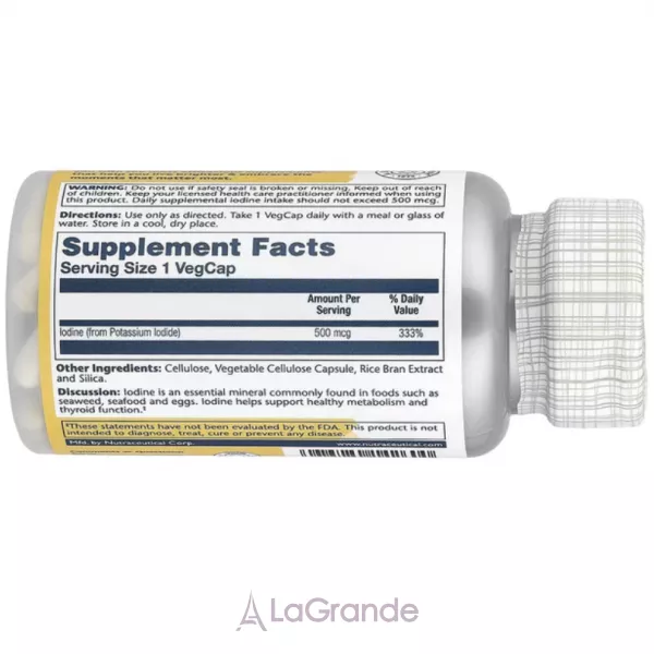 Solaray Iodine 500 mcg ĳ������ ������� 