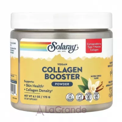 Solaray Vegan Collagen Booster Powder Natural Vanilla ���������� ����������� ��������� ������� ��� ����� �������� ������'� �� ������������ ����