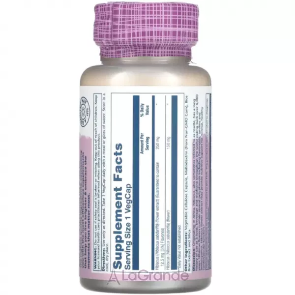 Solaray Hibiscus Flower Extract 250 mg ĳ������ ������� 